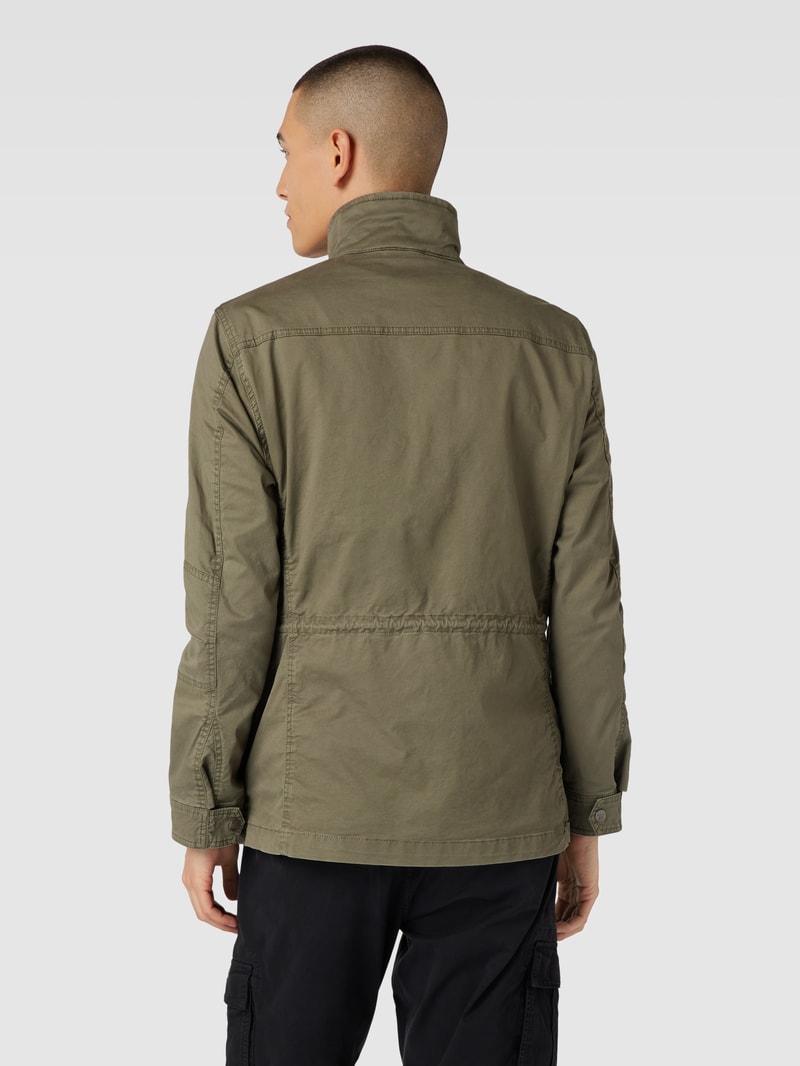 Jacke mit Stehkragen Modell 'TAWNY' in olivgrün