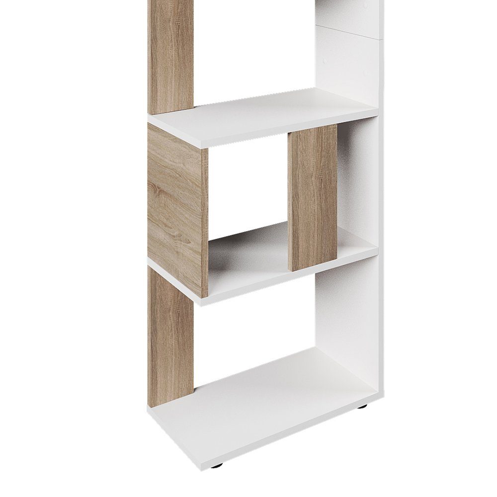 Vicco Raumteiler Bücherregal Standregal Klein Weiß Sonoma