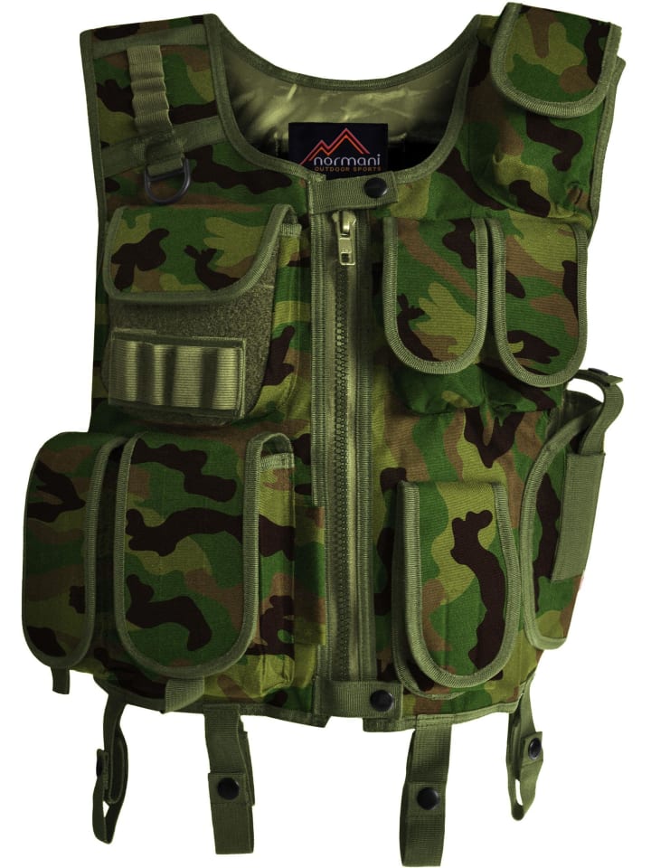 Normani Outdoor Sports Weste mit abnehmbarem Klett-Patch Tac Charge-V in ARMY günstig kaufen