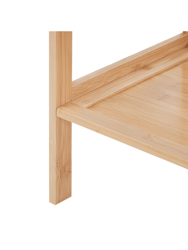 Beliani Badezimmerregal LAFAYETTE in Heller Holzfarbton - (W) 36 x (H) 114 x (L) 30 cm günstig kaufen onesize