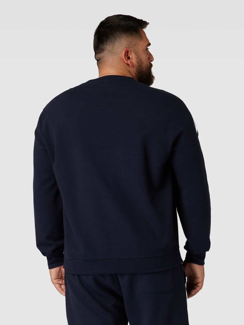 PLUS SIZE Sweatshirt mit Kontraststreifen in marineblau