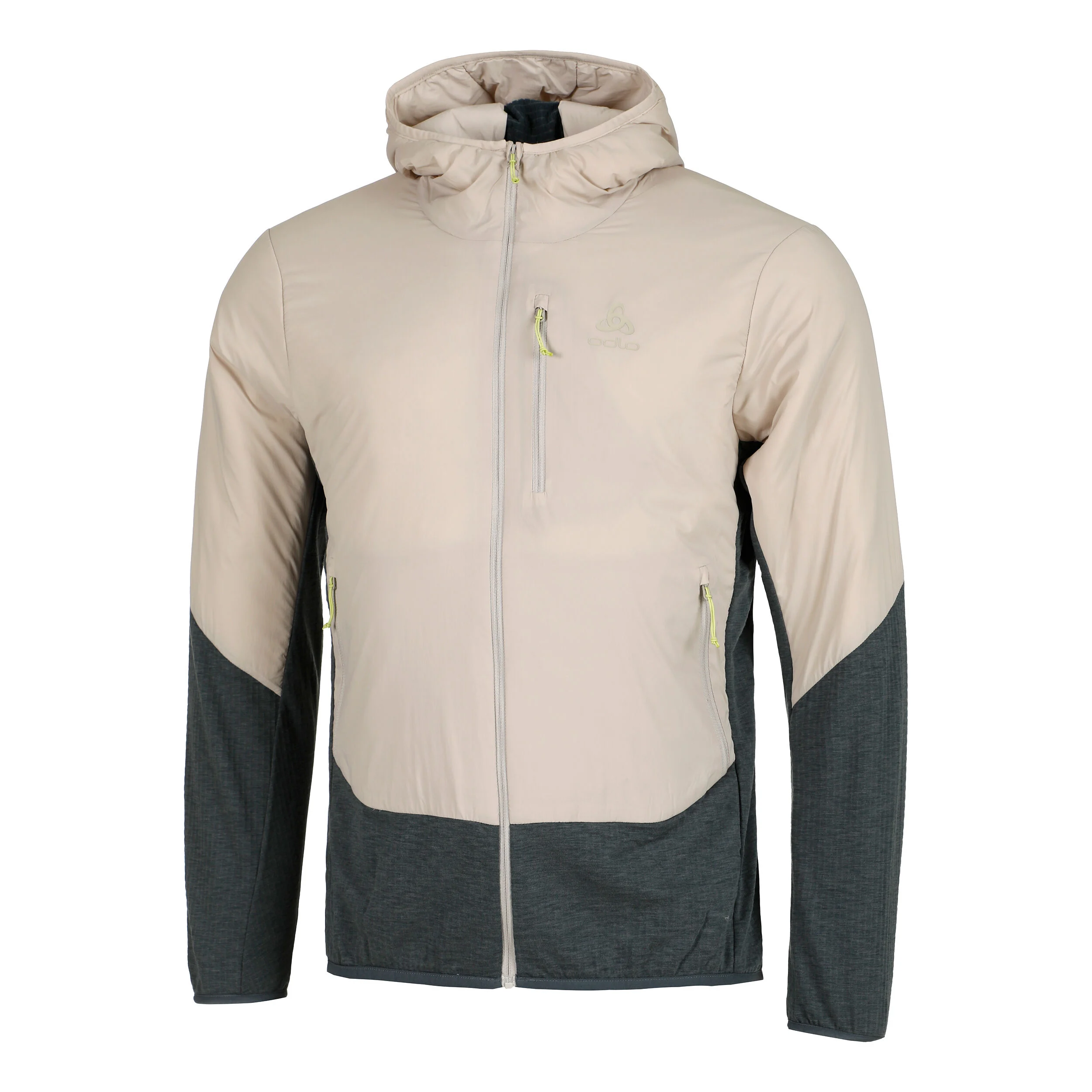 Ascent Hybrid Insulated Laufjacke Herren - Silber, Dunkelgrau