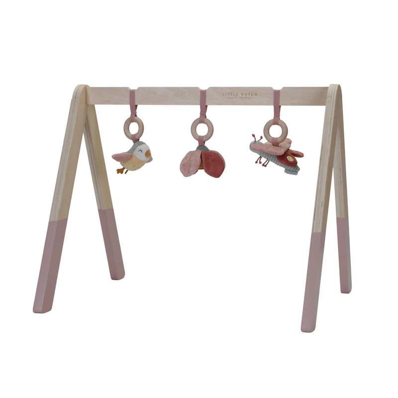Arche en bois rose, oiseau et papillon Little Dutch