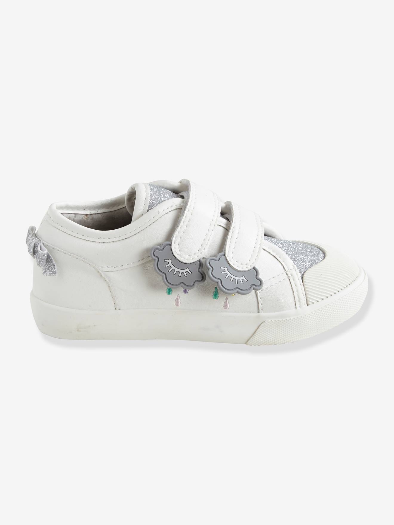 Tennis scratchées fille collection maternelle blanc