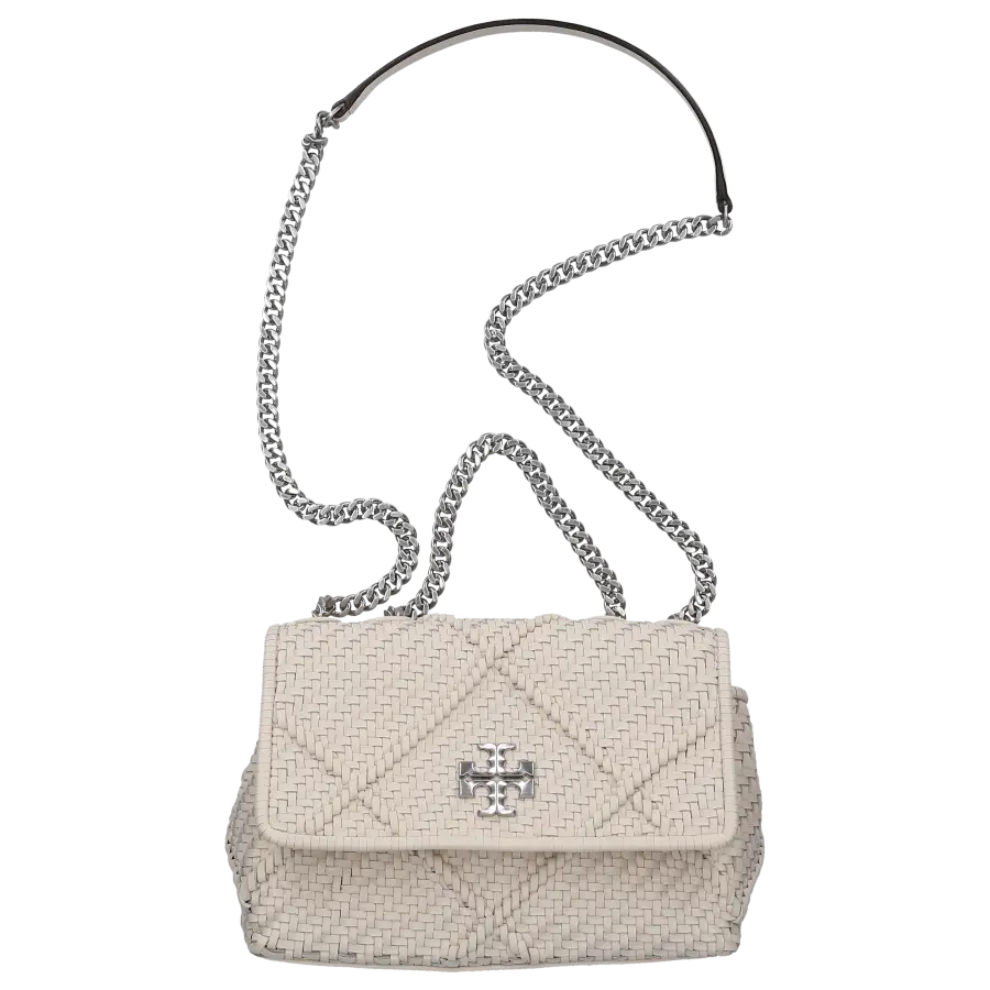 Tory Burch - Schultertasche KIRA Kalbsleder - beige