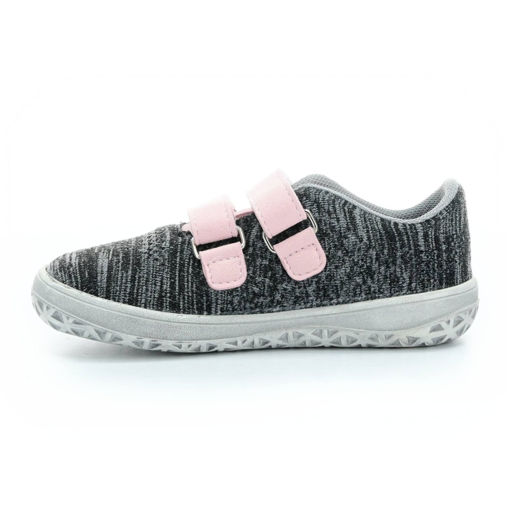Jonap Knitt 3D grau-pink Barfuß-Sneakers