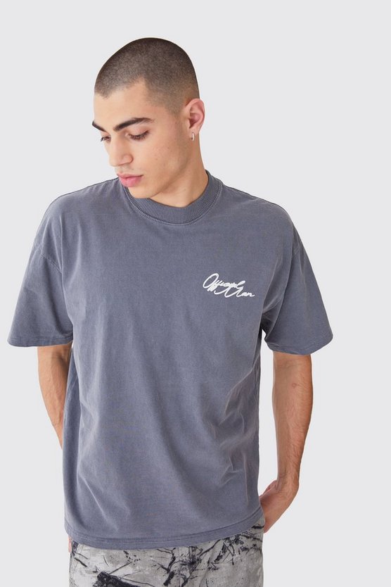 Oversize T-Shirt mit Man-Print