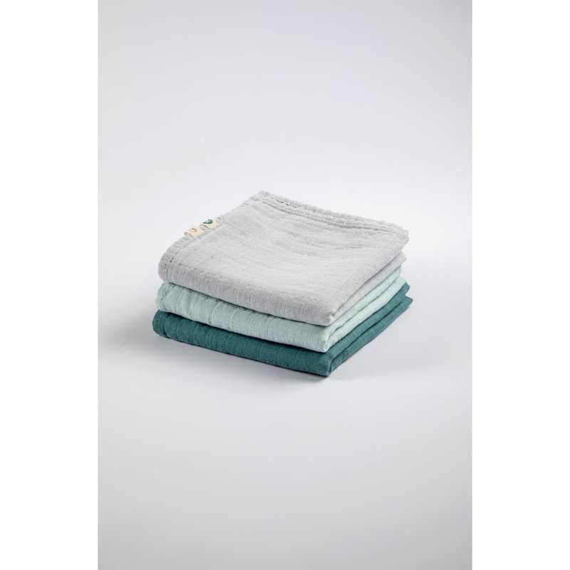Set de 3 langes Coton Bio unis