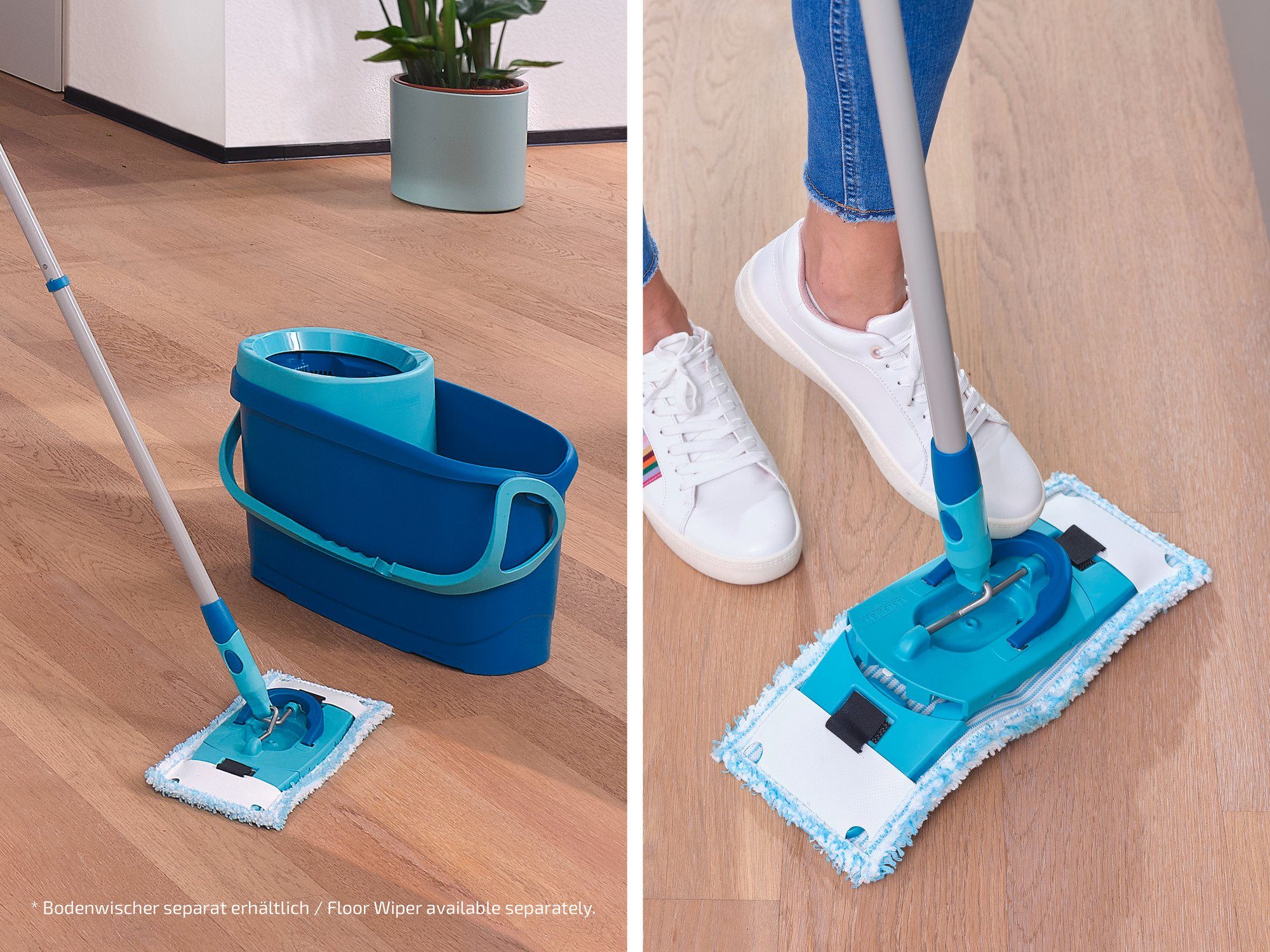 Leifheit 2er Set Wischbezug CLEAN TWIST M Ergo micro duo Wischbezug