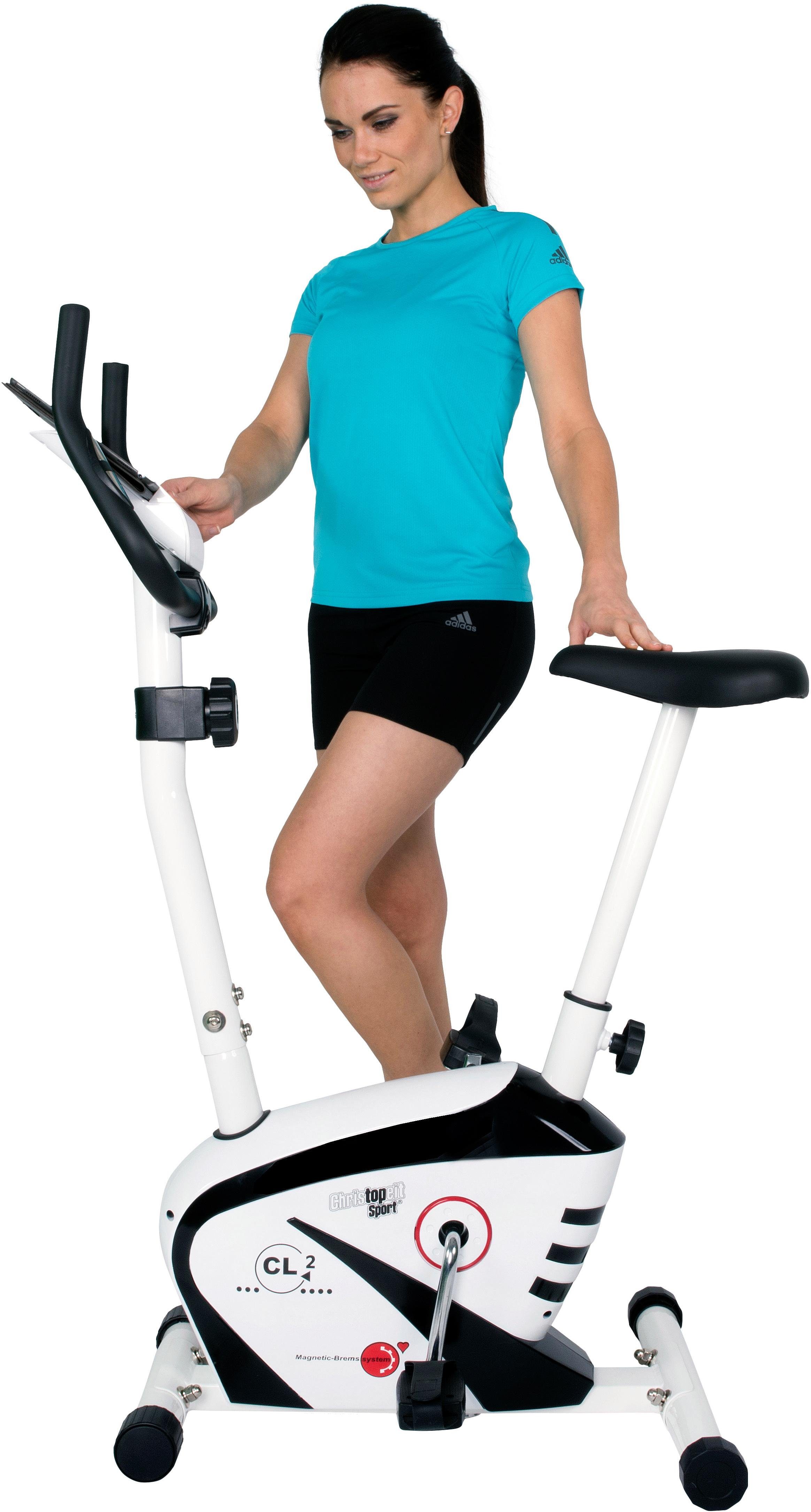 Christopeit Sport® Heimtrainer CL 2, Computer mit Halterung für Tablet bzw. Smartphone