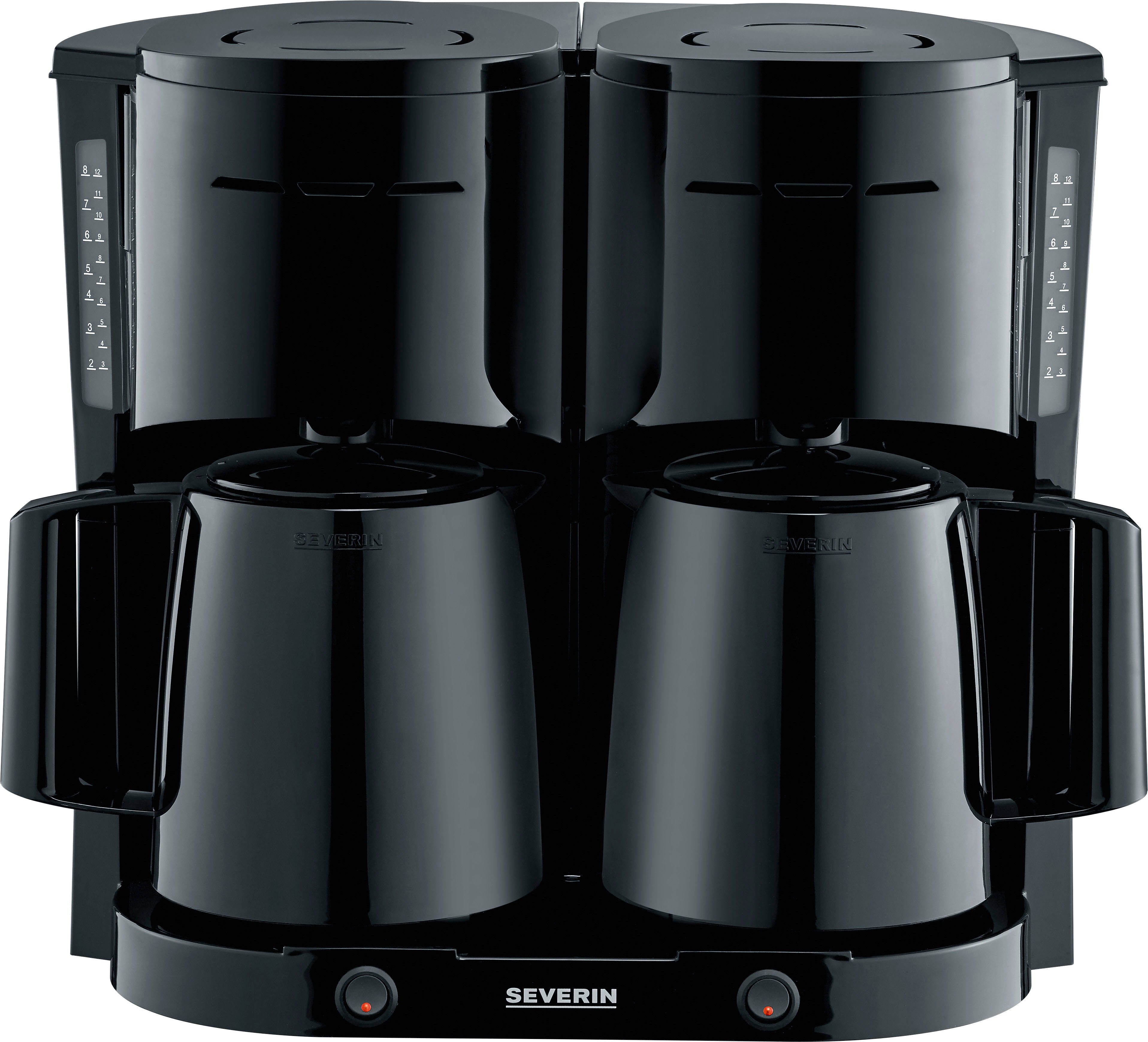 Severin Filterkaffeemaschine KA 9315 Duo, 1l Kaffeekanne, Papierfilter 1x4