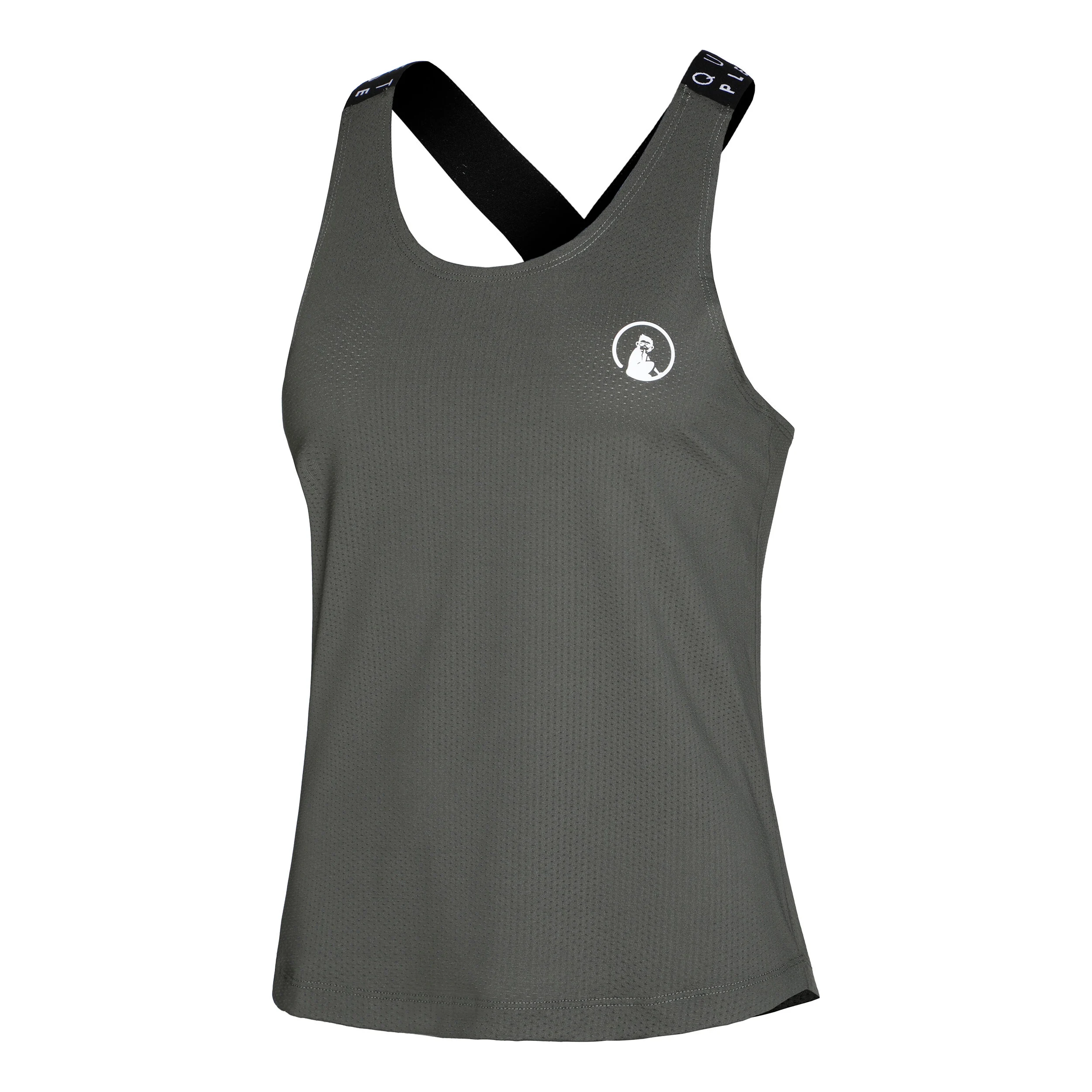 Serve & Volley Tank-Top Damen - Khaki, Schwarz