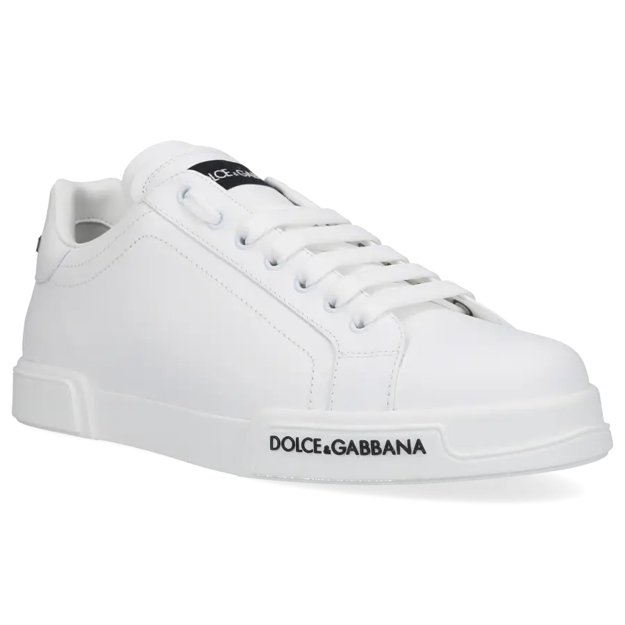 Dolce & Gabbana - Sneaker low PORTOFINO Kalbsleder - weiß