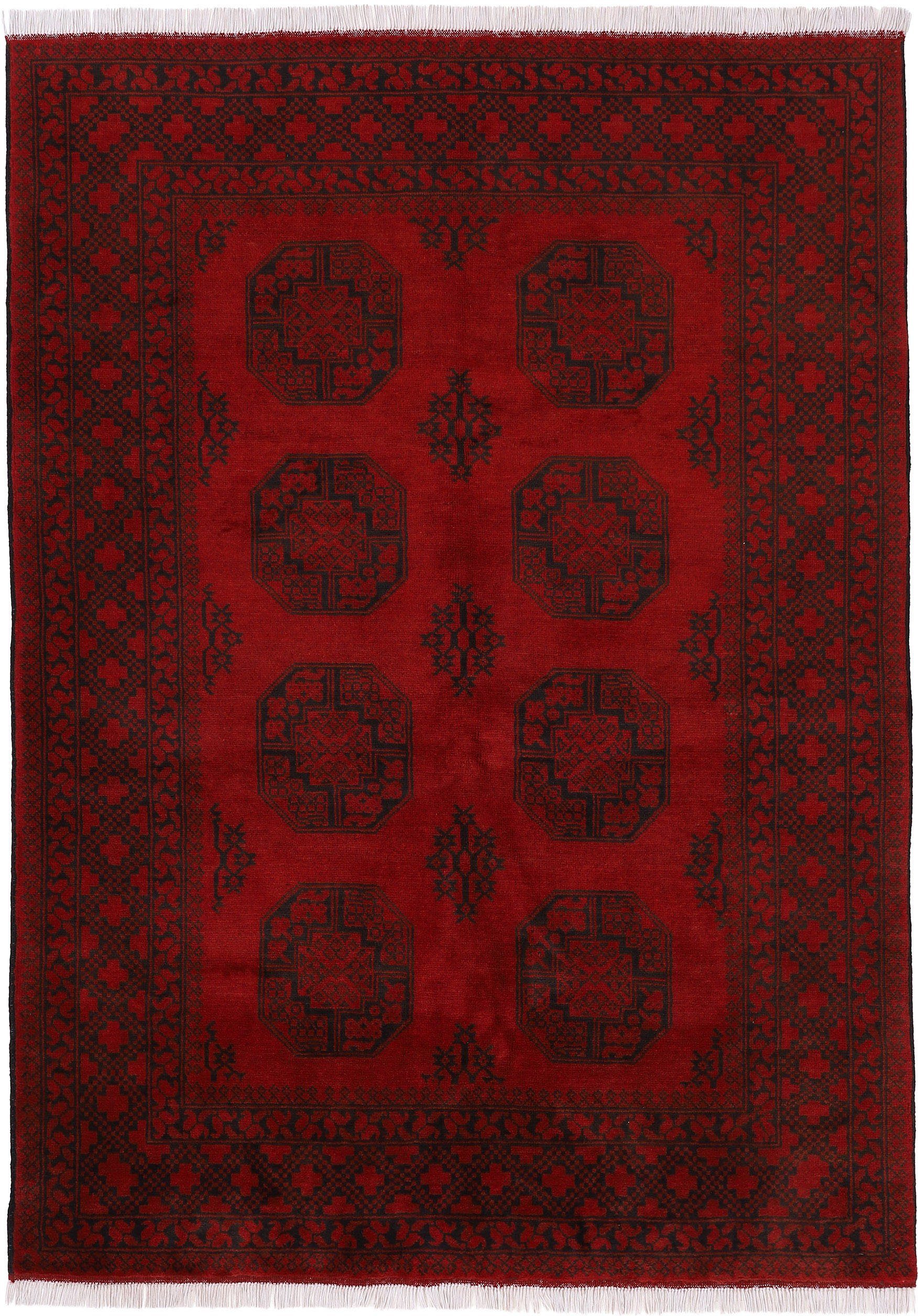 Orientteppich Afghan Akhche, Woven Arts, rechteckig, Höhe: 10 mm, handgeknüpft, reine Wolle für ein warmes Raumklima