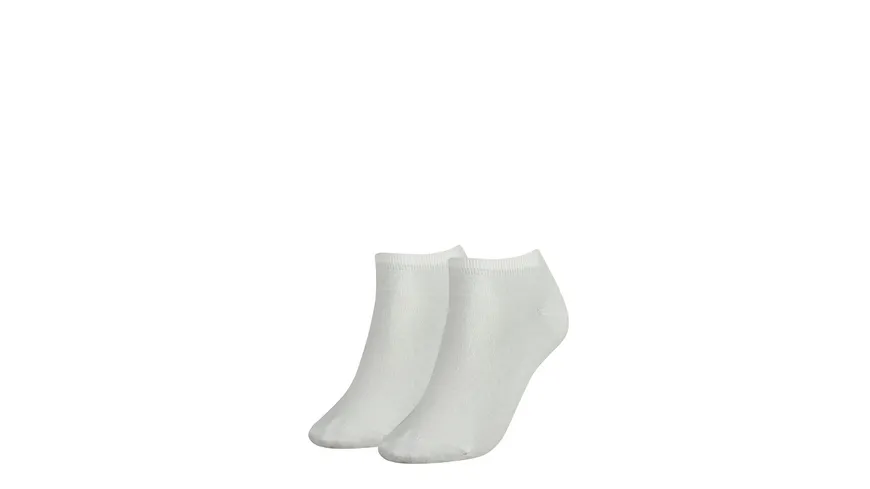TOMMY HILFIGER Damen Sneaker Socken Flag 2er Pack white