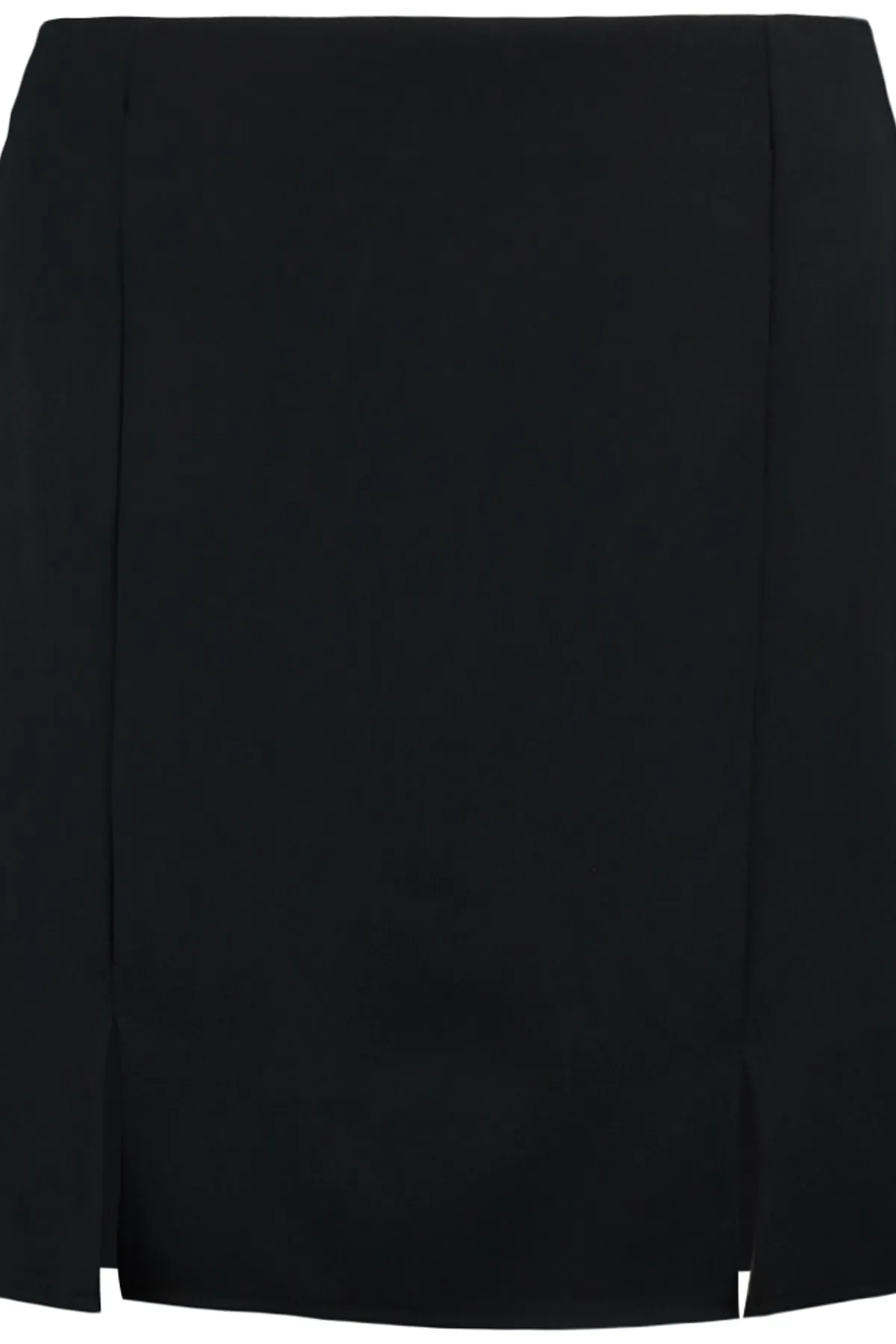 Trendyol Curve  Schwarzer gewebter Rock mit Schlitzdetail - TBBAW23AZ00048