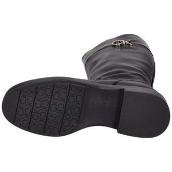Calvin Klein Rubber Sole Knee Boot in schwarz