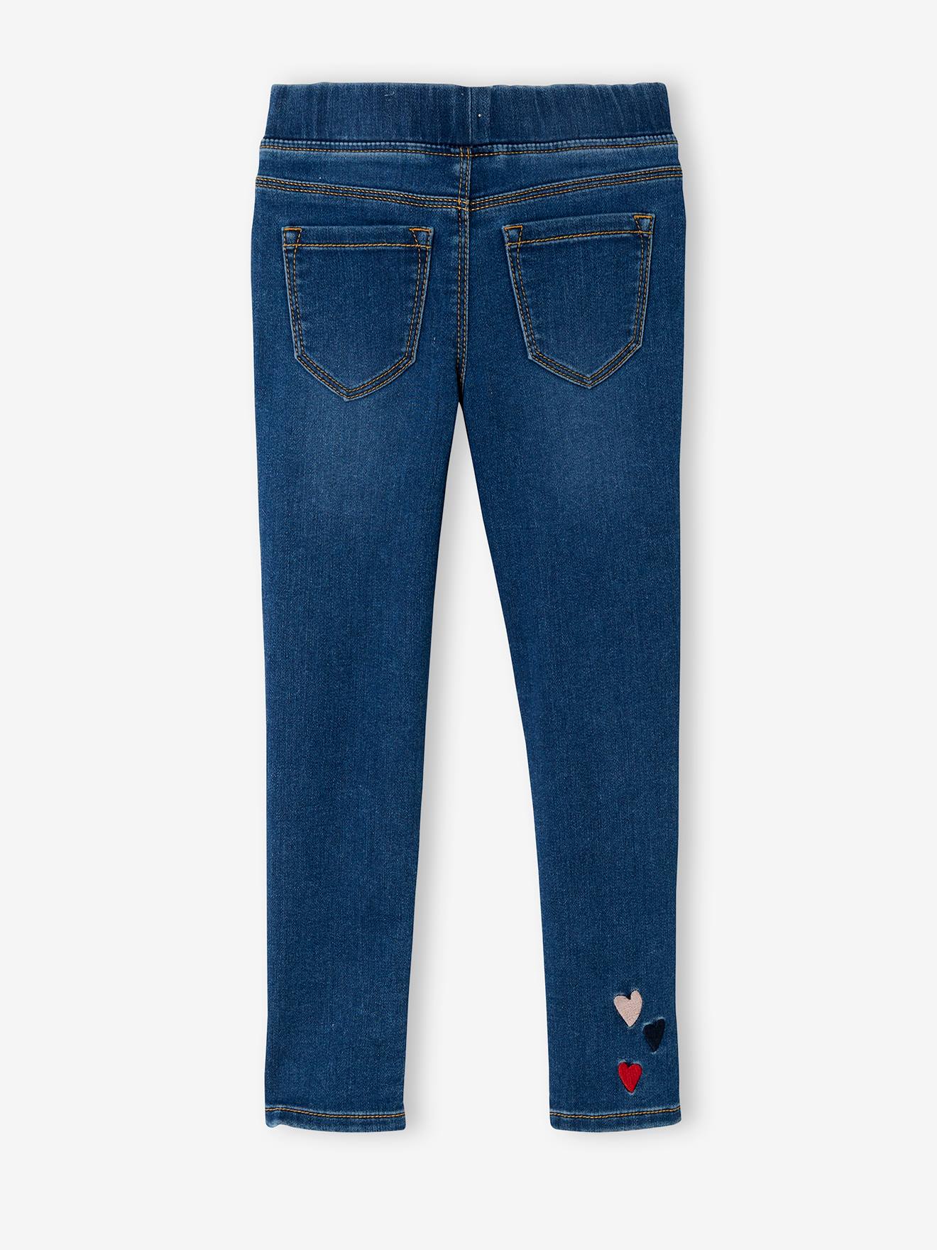 Vertbaudet Mädchen Treggings, Jeans-Optik - blue stone