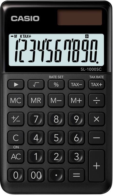 Casio Taschenrechner SL-1000SC-BK 10-stelliges Display Schwarz