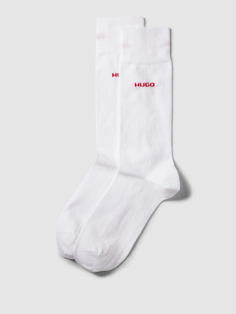 Socken mit Label-Detail im 2er-Pack in weiß
