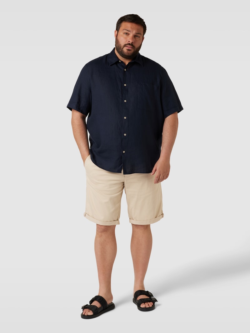 PLUS SIZE Chinoshorts mit fixierten Beinumschlägen Modell 'BOWIE' in beige