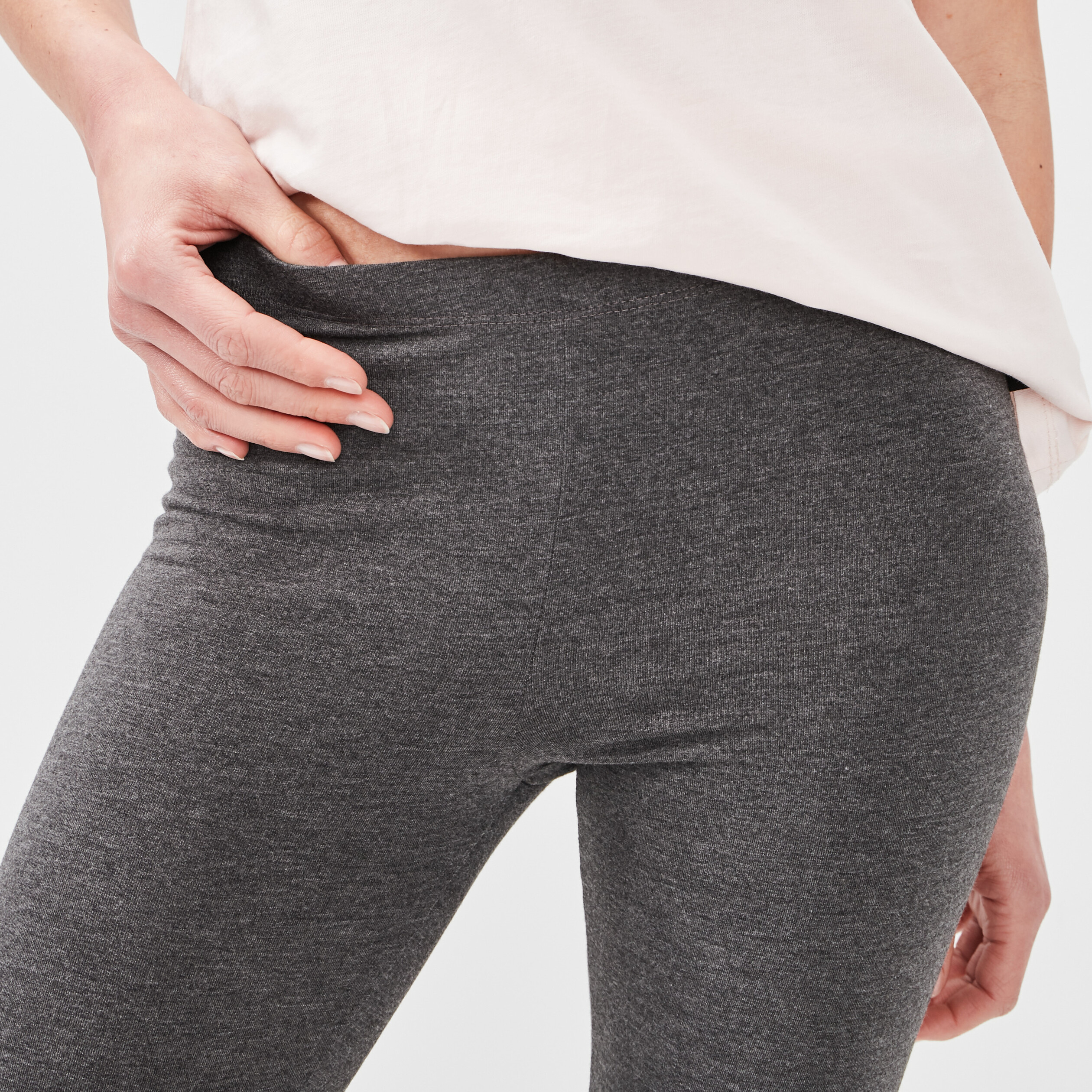 Legging taille élastiquée gris foncé femme | La Halle
