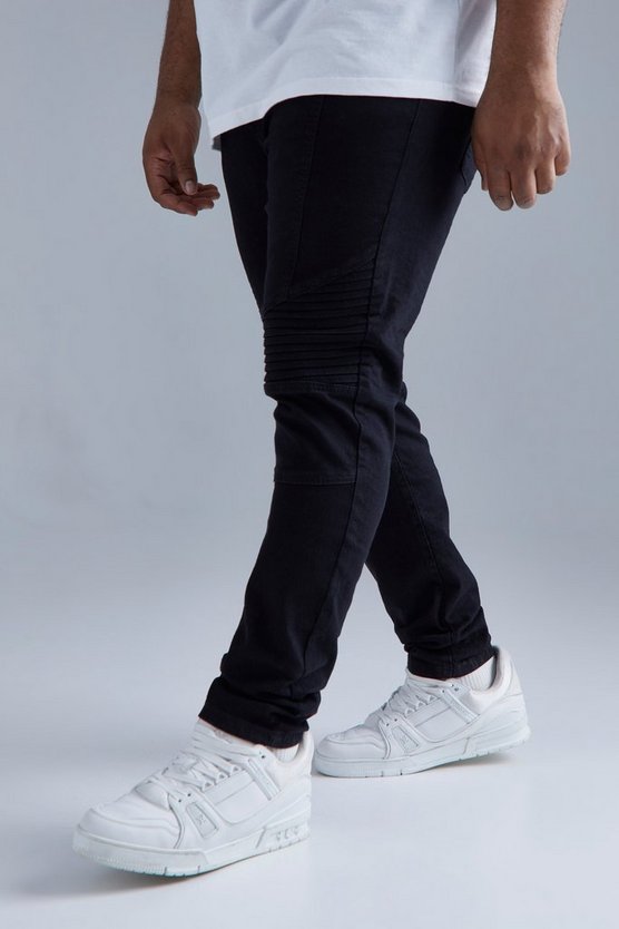Plus Skinny Stretch Bikerjacke