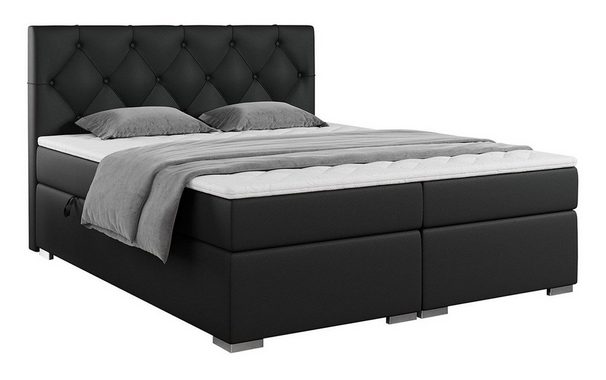 MKS MÖBEL Boxspringbett ALDA, Doppelbett mit Multipocket-Matratze - Modern Bett