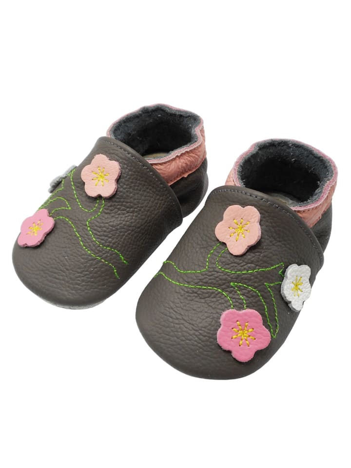 Yalion Leder-Krabbelschuhe 