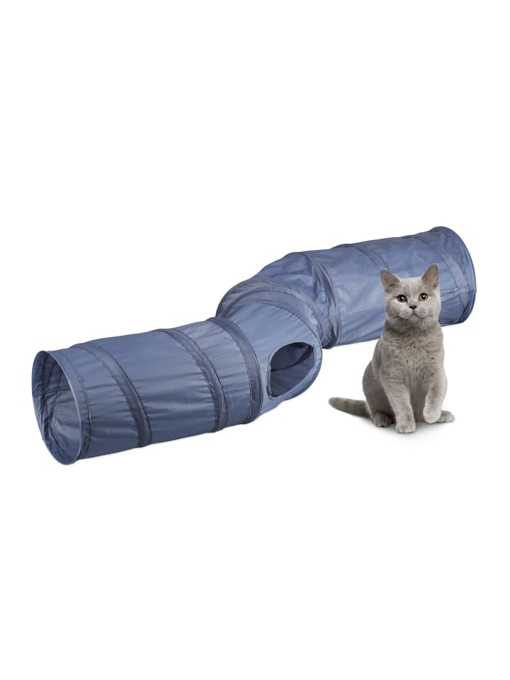relaxdays Katzentunnel in Grau günstig kaufen onesize