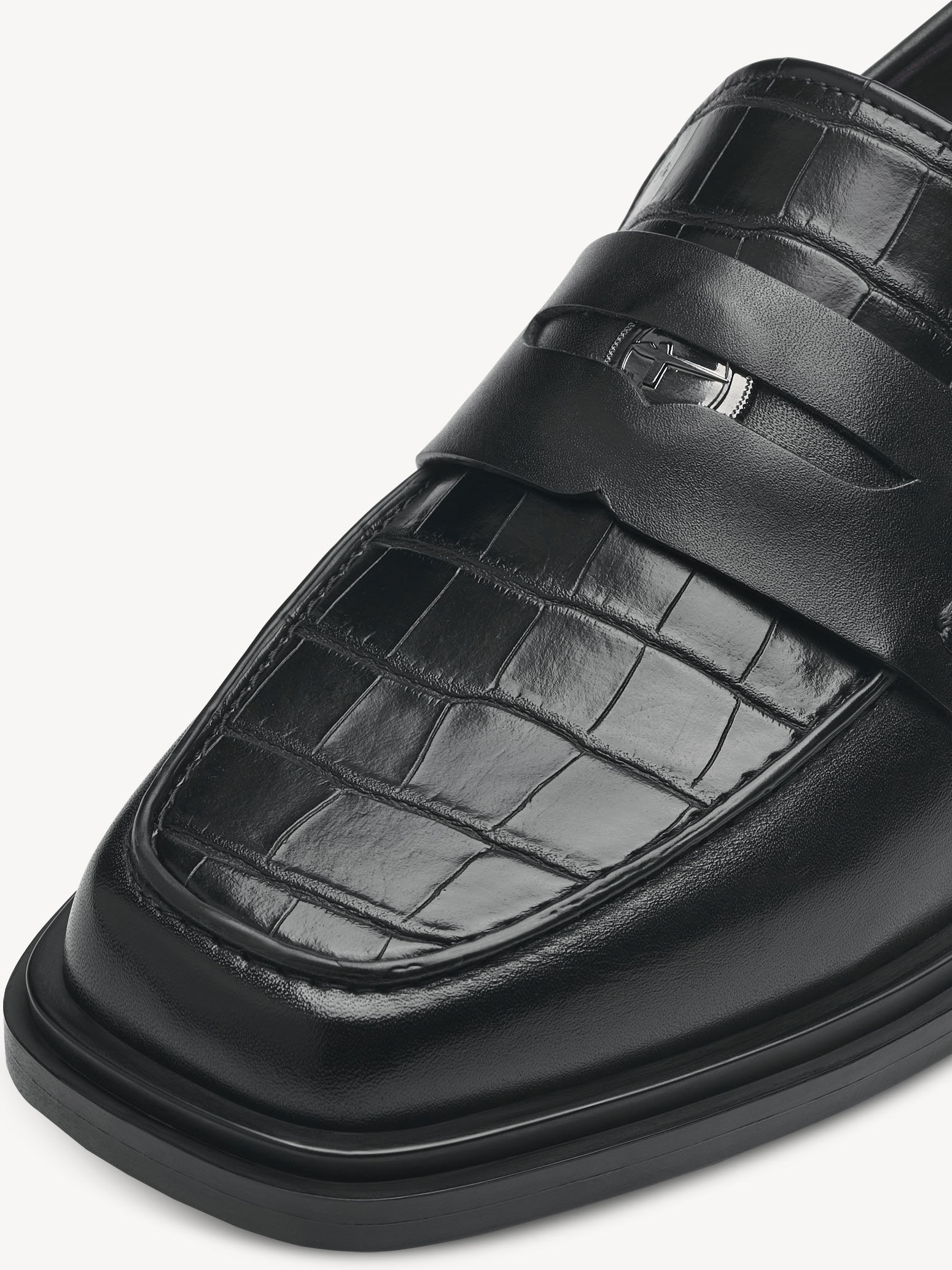 Slipper en cuir - noir