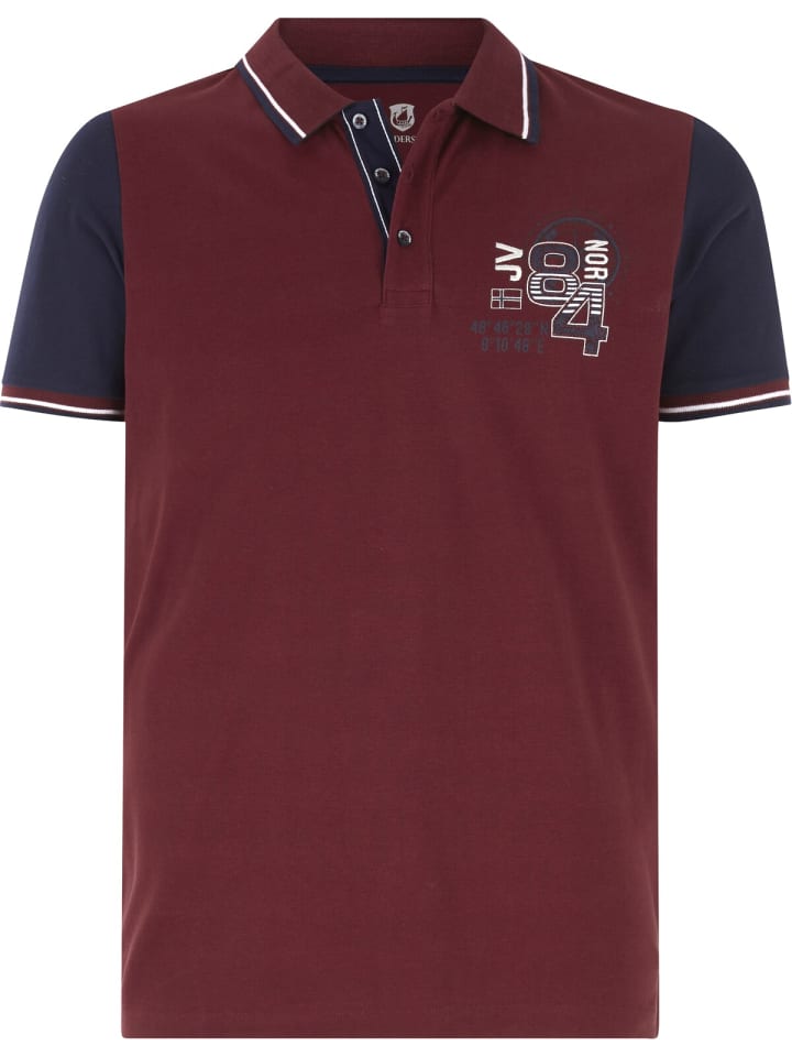 Jan Vanderstorm Poloshirt OLEJORN in dunkelrot günstig kaufen