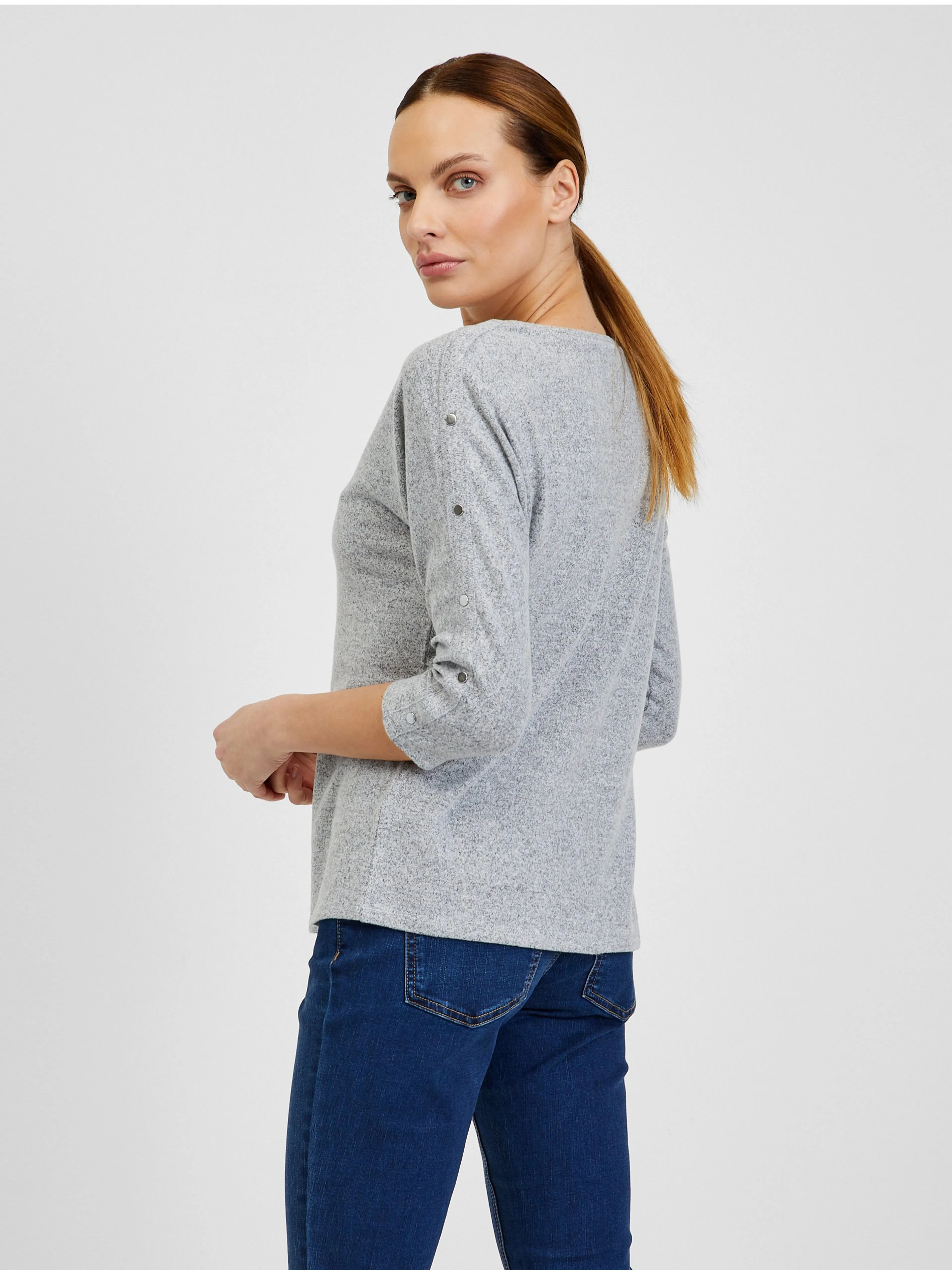 Hellgraues Damen-T-Shirt ORSAY