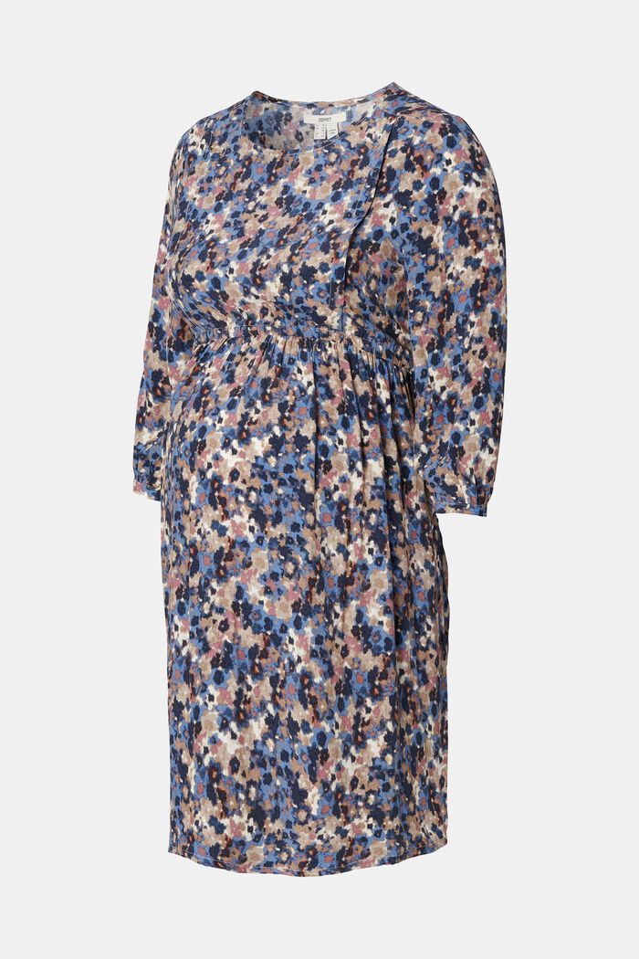 Gemustertes Midikleid mit Stillfunktion
