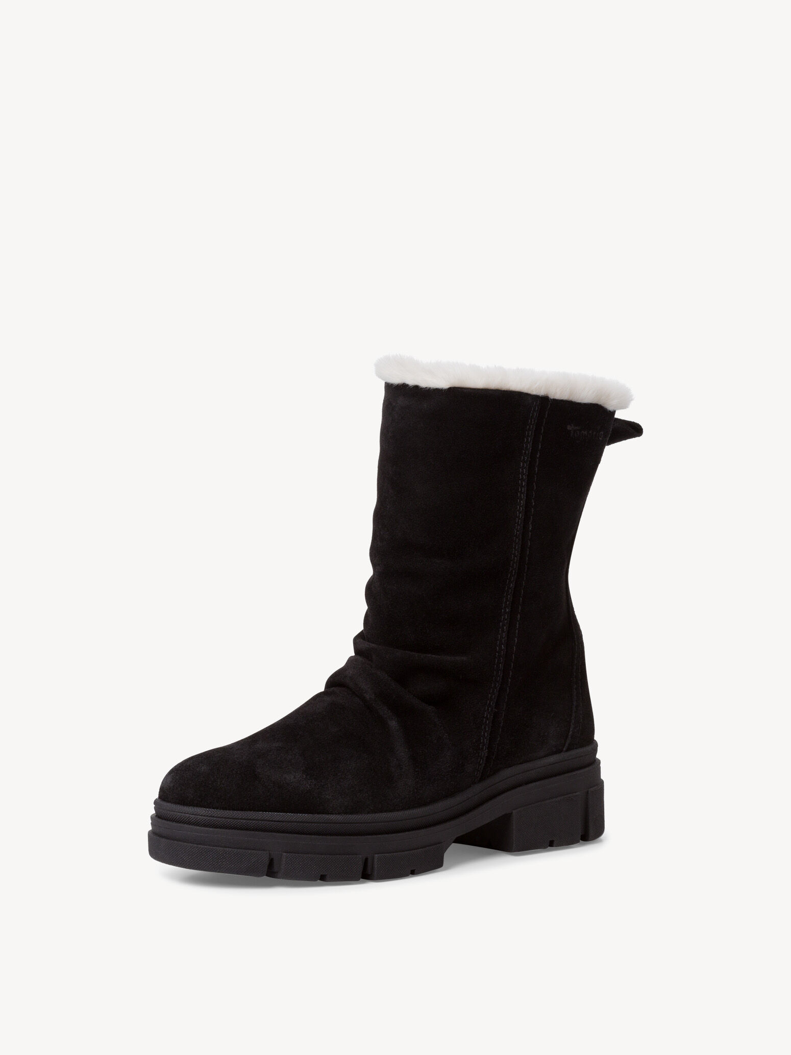 Bottine en cuir - noir doublure chaude