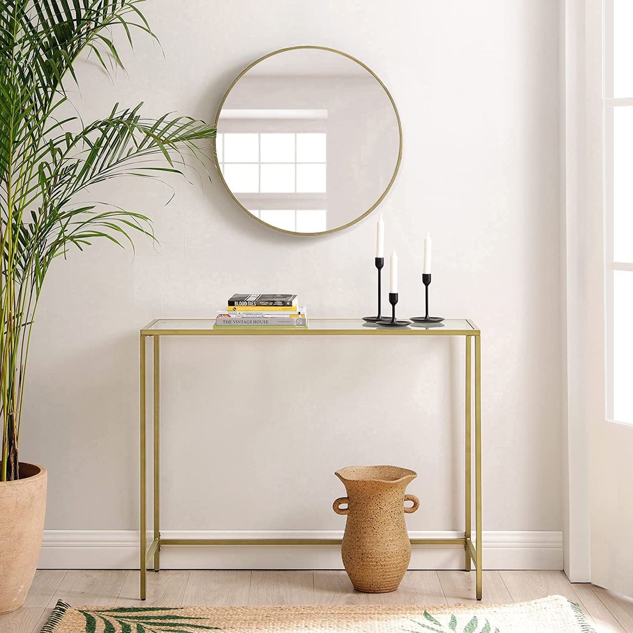 Vasagle Konsolentabelle, 100x35x80cm, Gold
