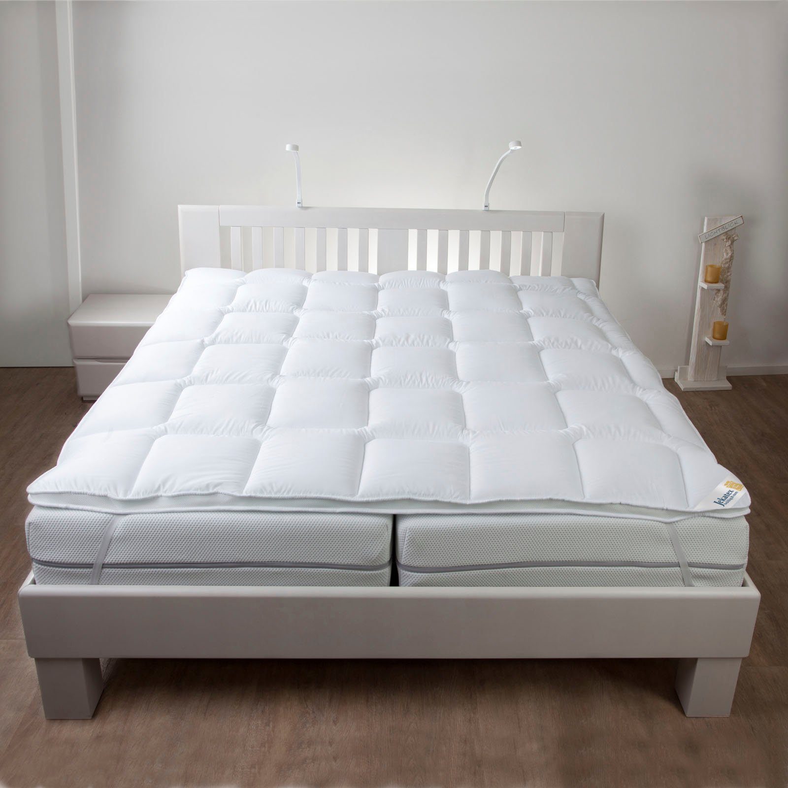 Topper Duo Premium 5 Sterne, Jekatex, 5 cm hoch, Polyester, allergikerfreundlicher Topper, nachhaltige Faser, verschiedene Größen