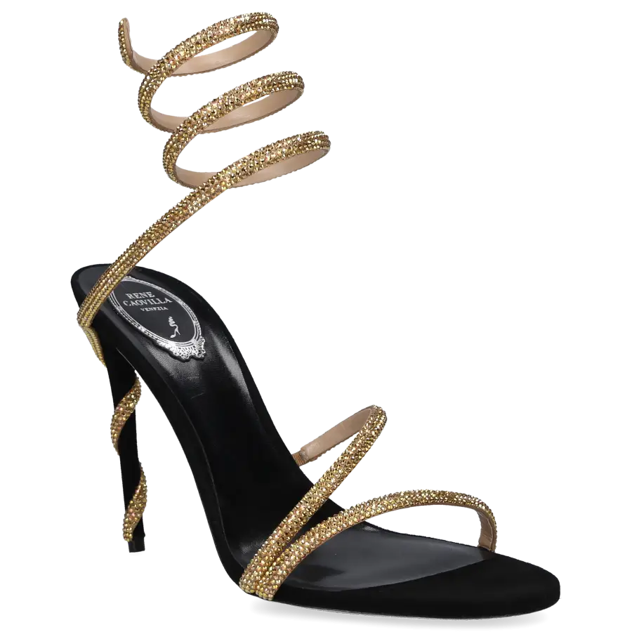 Rene Caovilla - Sandalen MARGOT Veloursleder - schwarz