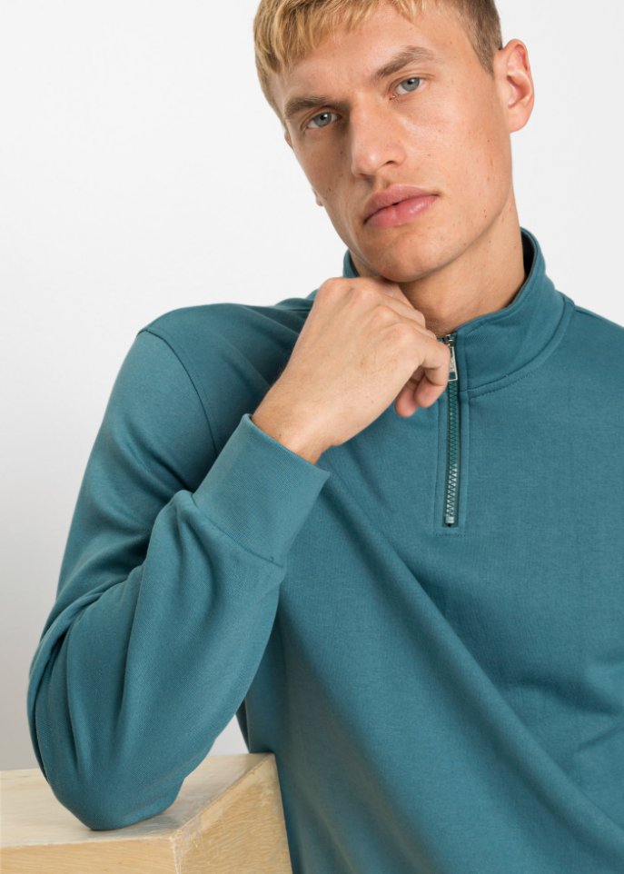 Sweatshirt mit Troyerkragen