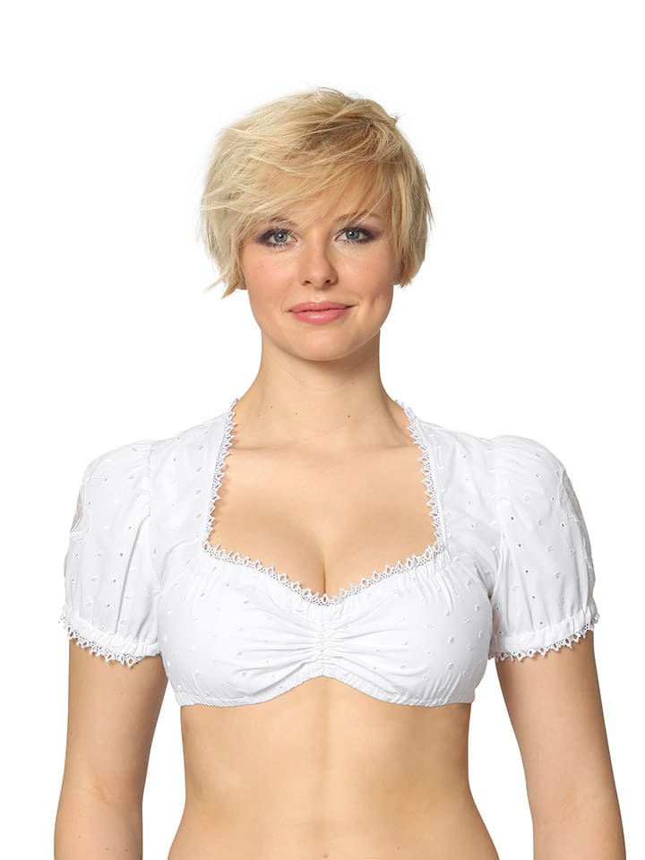 Stockerpoint Dirndlbluse in Weiß günstig kaufen
