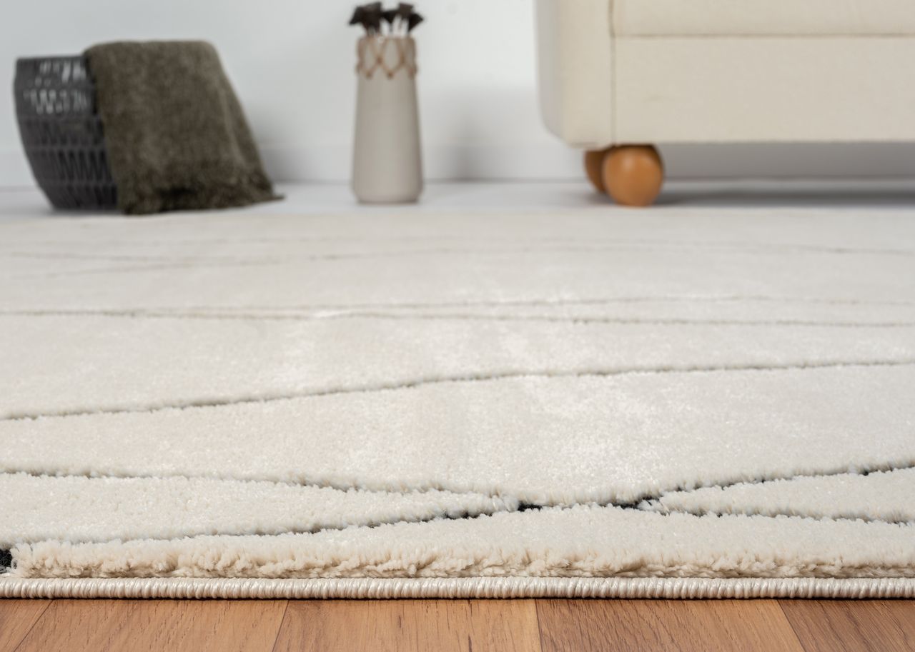MyFlair Teppich Moroccan Refresh, 190 cm x 240 cm, Farbe weiß, rechteckig, Florhöhe 19mm