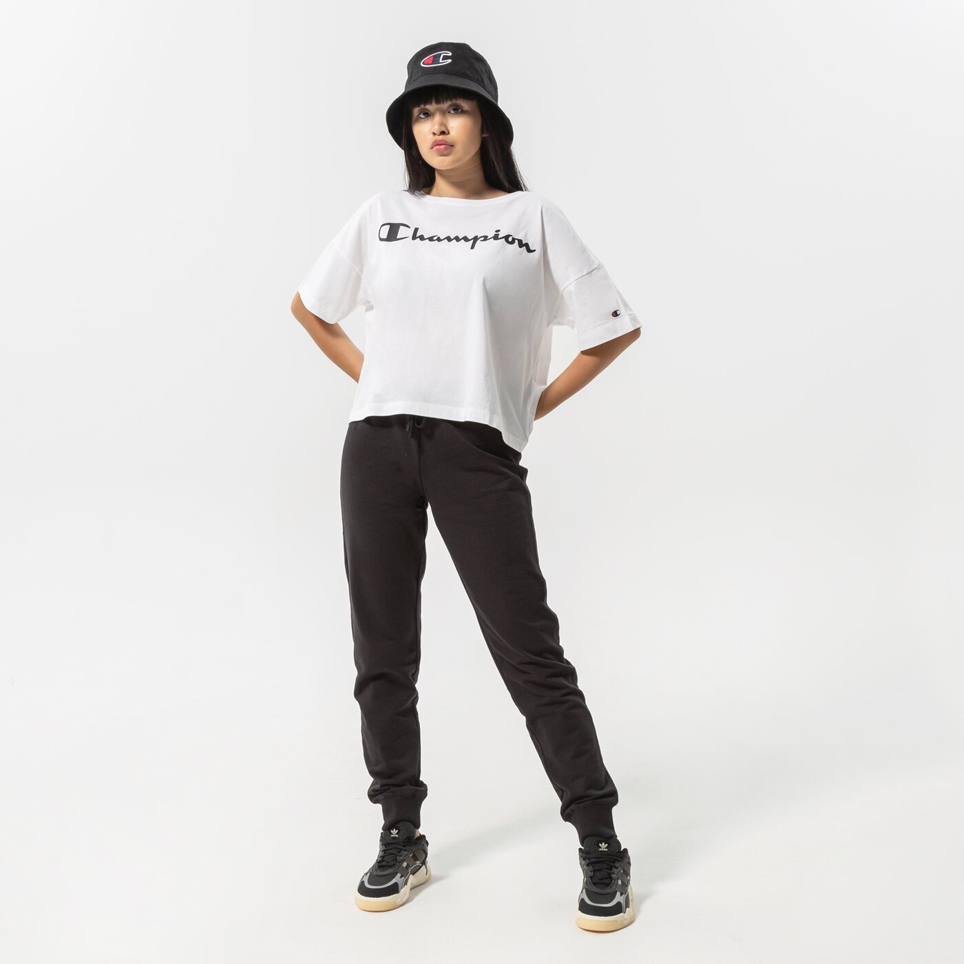 CHAMPION HOSE RIB CUFF PANTS Schwarz