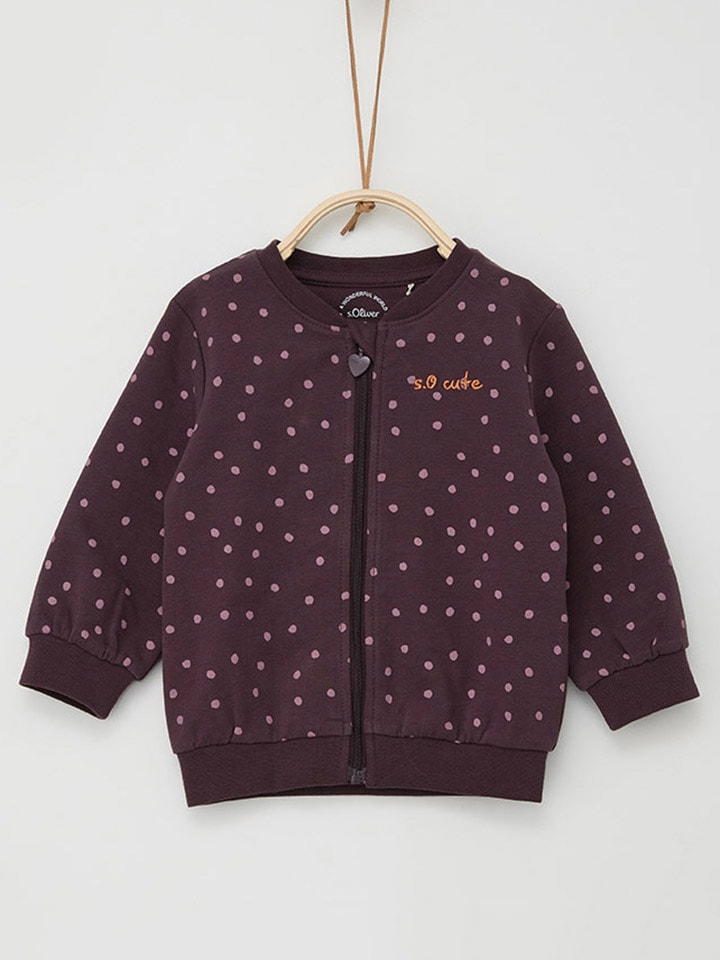 s.Oliver Sweatjacke in Pflaume/ Rosa günstig kaufen