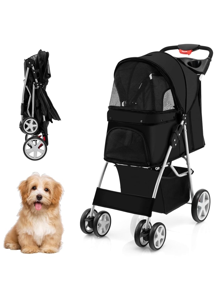 COSTWAY Hundewagen in Schwarz günstig kaufen 81 cm