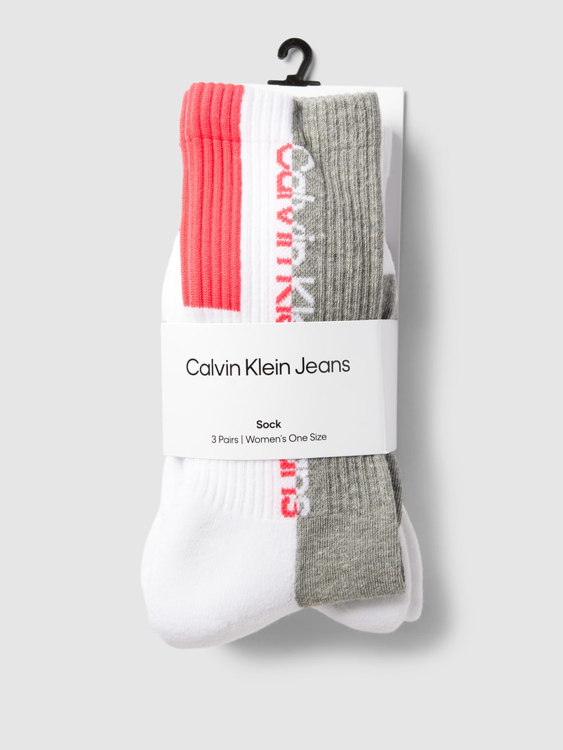 Socken mit Label-Details im 3er-Pack in weiss
