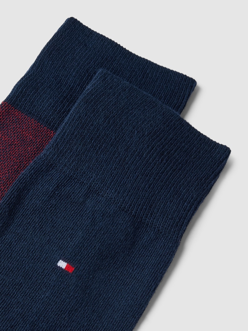 Socken mit Label-Details im 2er-Pack in bordeaux rot