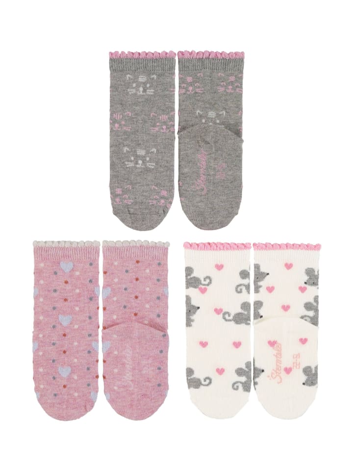 Sterntaler Socken 3er-Pack Katze in hellgrau mel. günstig kaufen