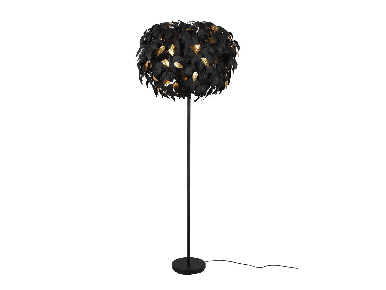 meineWunschleuchte LED Stehlampe, Dimmfunktion, LED wechselbar, Warmweiß, ausgefallene moderne Desig-ner skandinavisch Schwarz, dimmbar H: 180cm