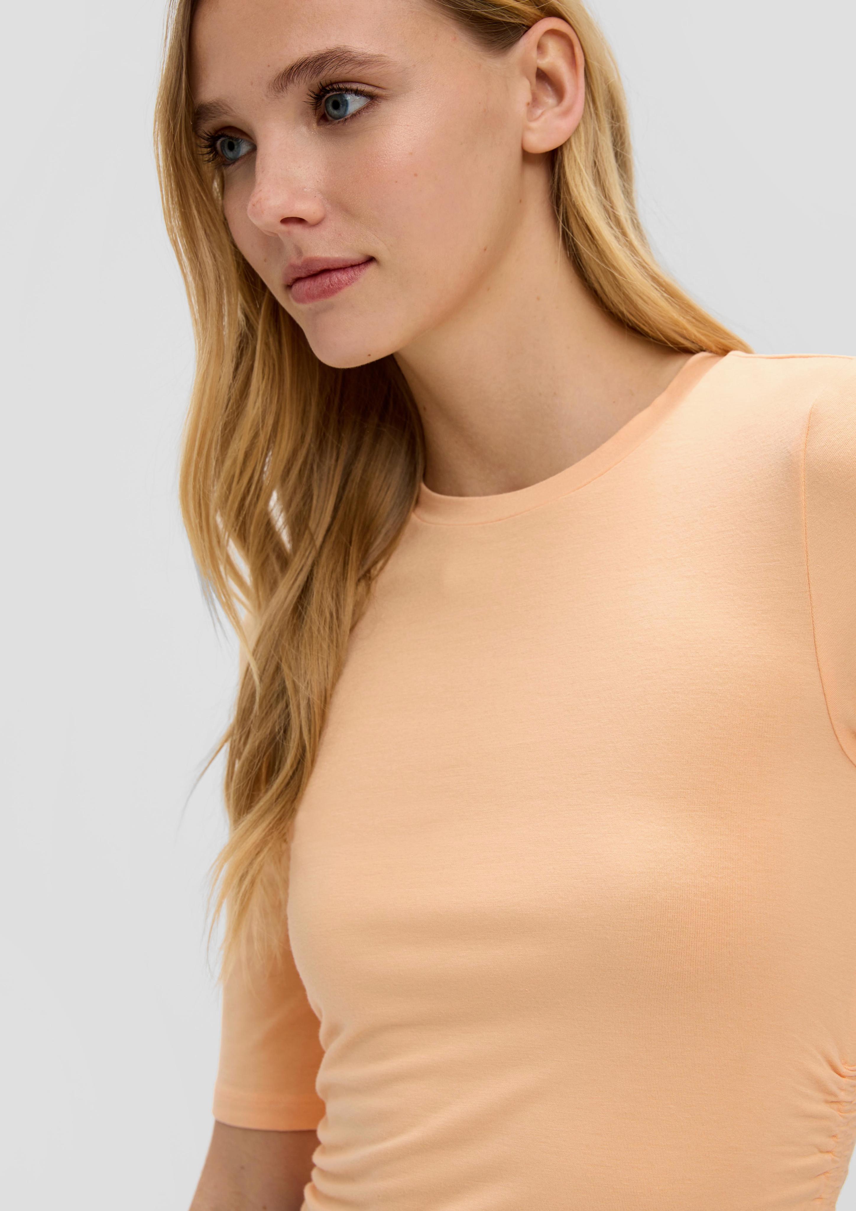 Viskoseshirt mit seitlicher Raffung  2144053-2101