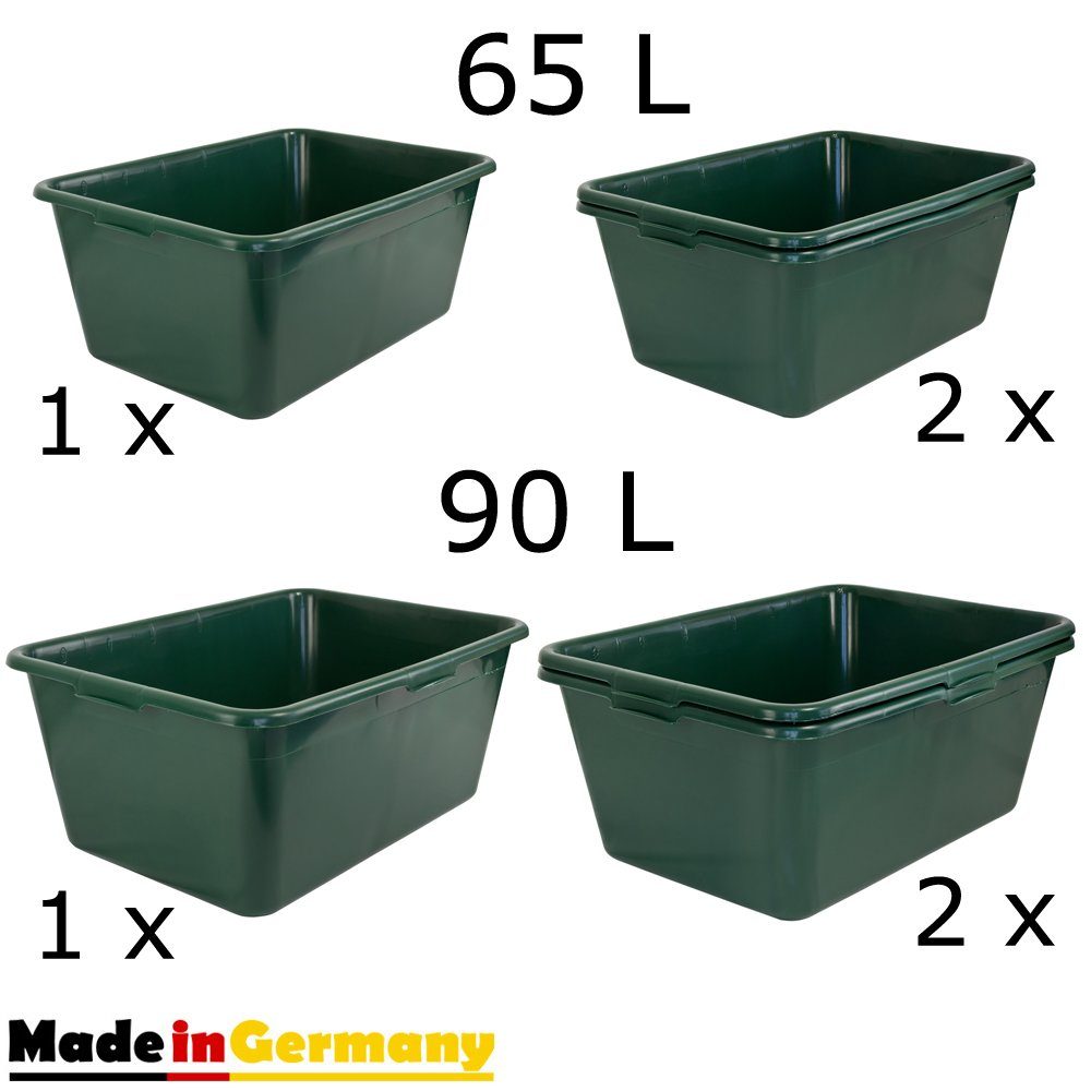 Petigi Allzweckkiste Wildwanne Futterwanne Universalwanne Wanne Lebensmittelecht 65 L/90L (1 St)